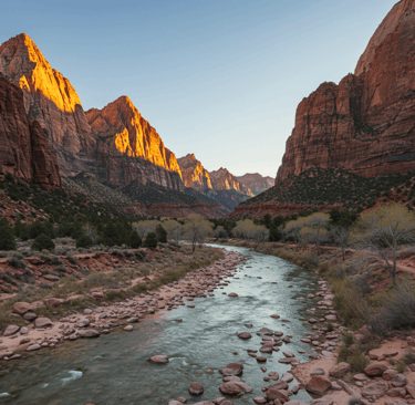hiking trail Great Smoky Mountains near Gatlinburg; lush forest, stream. Family activities Gatlinbur