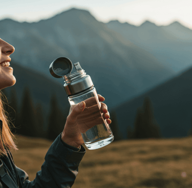 Hydration is a travel superpower. Dehydrated vs. refreshed traveler