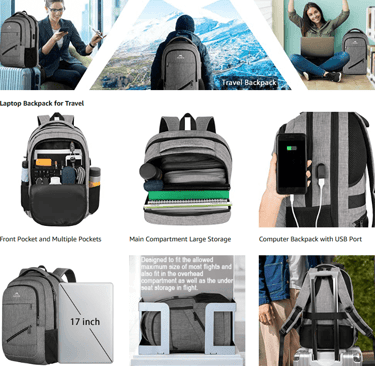 Carry-on Backpack for laptop and usb charging