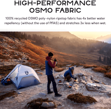 NEMO Hornet 2 backpacking tent on mountain ridge, best lightweight camping tent for backpacking