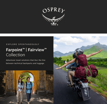 Osprey durable lightweight travel luggage