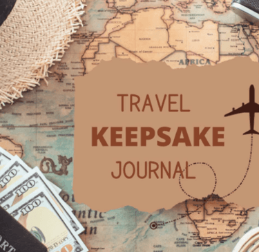 a travel journal with a map of the world