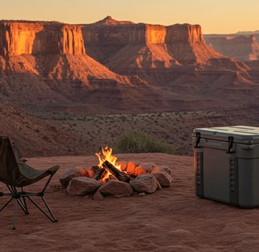 Comparison of the best camping coolers 2025, featuring hard and soft coolers in diverse US camping