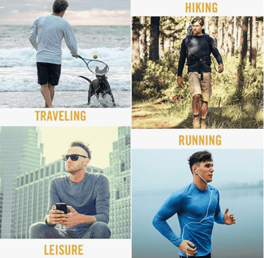 Hiker staying comfortable in a Patagonia Capilene quick dry hiking shirt with UPF protection