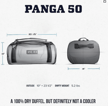 a Yeti Duffel airtight bag