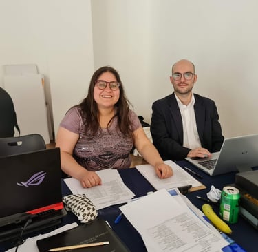 Aribitro Nacional Gianela Luna y Arbitro Regional bastian Quiroz  