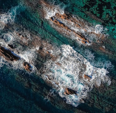 Photographie de drone de la mer