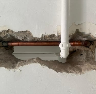 Proper Installation of gas pipes running through concreate wall done by SEM Engineering PTE LTD
