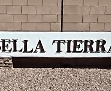 Bella Tierra sign. Tucson Arizona, Pima County