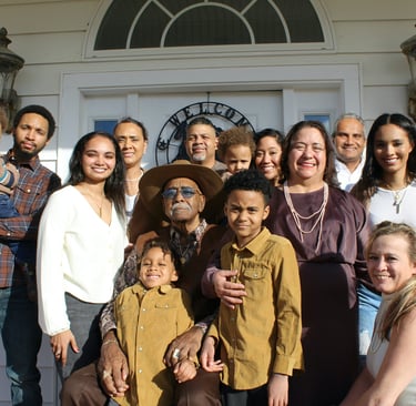 A family get together centred around retired Grandparents
