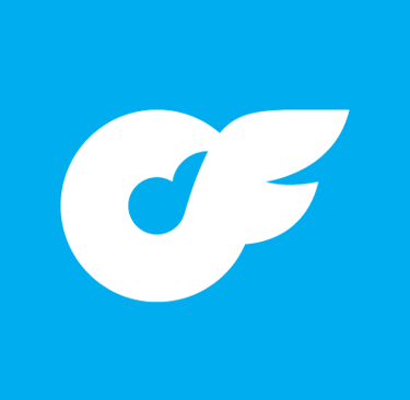 Blue and white onlyfans logo