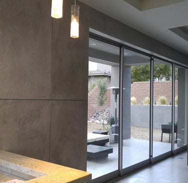 Cement finish - Portola upgrade  with routing metals installed