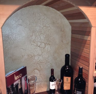 Small area crackle wall effect