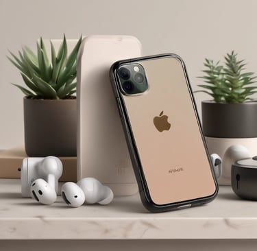 A shop display with an assortment of colorful backpacks and footwear on shelves. The adjacent store features promotional posters for a 20MP Softlight Camera smartphone by Vivo. Inside, there's a clean, modern interior with lit displays.