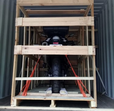 Empaque especial para exportación para motocicletas