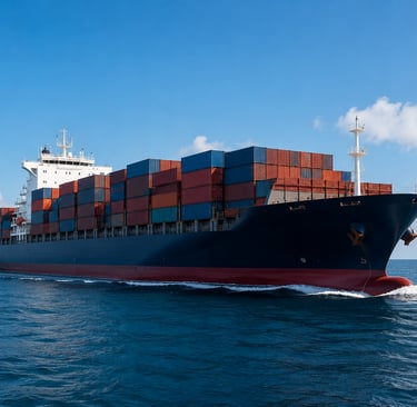 El transporte marítimo internacional permite enviar menaje de casa de forma segura.