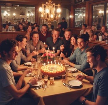 The restaurant’s inviting entrance with charming outdoor seating.