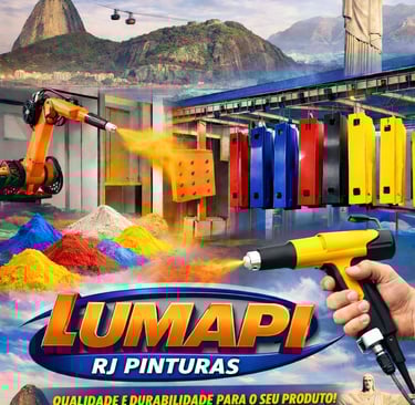Serviço de pintura eletrostática Lumapi no Rio de Janeiro em peças metálicas 