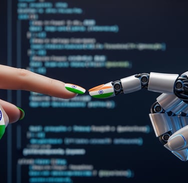 a robot hand holding a finger with a finger on it