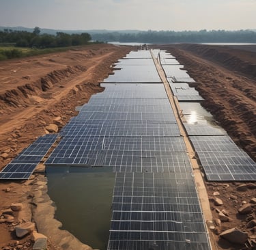 A satisfied client standing next to their newly installed solar panels.