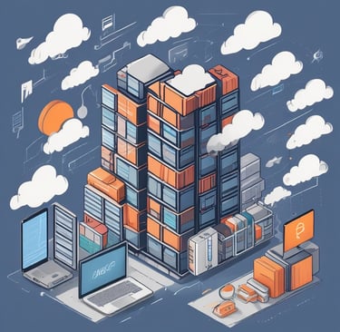 A flock of birds flying through a cloudy sky