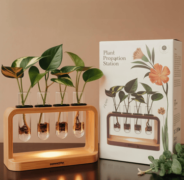 Plant Propagation Station with Wooden Stand