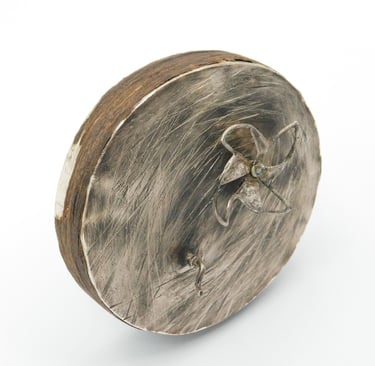 The bicycle windmill, contemporary jewelry brooch