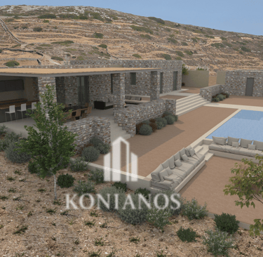 Golden beach house at paros greece