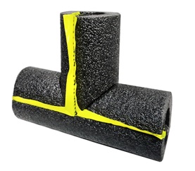 a black and yellow foam filled pipe pipe pipe pipe pipe pipe pipe pipe pipe pipe