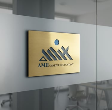AMHCharter accountant- Logo design by : Mantegh Studio