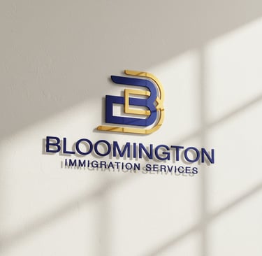 Bloomington logo on wall, interior signage- by Mantegh Studio