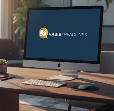 Habibi Headline logo and Brand Identity Design by : ManteghStudio