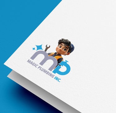Magic Plumbing Inc logo design and full branding,  by : ManteghStudio