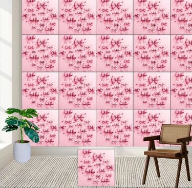 Charming Pink Bows & Glitter Dream Wallpaper