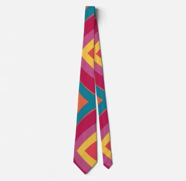 Colorful Abstract Groovy Neck Tie