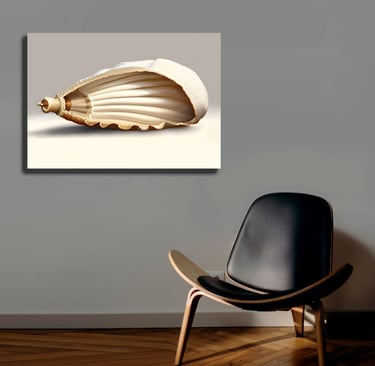 Beautiful Seashell Coastal Canvas Wall Art