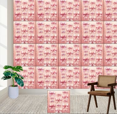 Elegant Pink Watercolor Bows Pattern Wallpaper