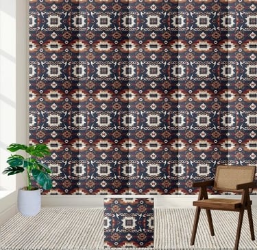 Scandinavian Ethnic Geometric Tile