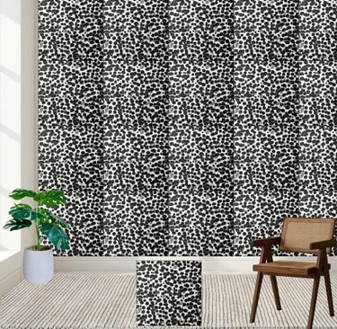 Dalmatian Print Modern Black White Glossy Ceramic Tile