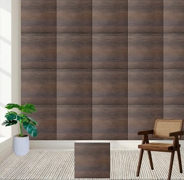 Elegant Faux Wood | Dark Brown Wood Grain Ceramic Tile