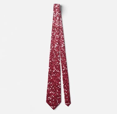 Glitzy Red Ombre Neck Tie