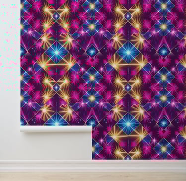 Retro Glam Geometric Peel and Stick Wallpaper