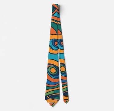 Electric Swirls Neck Tie