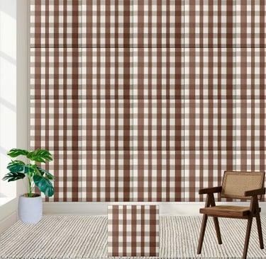 Simple and Stylish Brown and White Checkered Tile