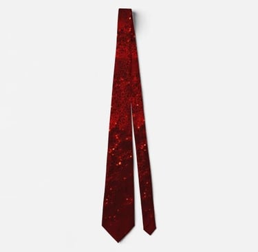 Dark Red Glitter Sparkling Wedding Neck Tie