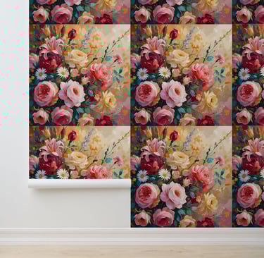 Elegant Floral Bloom Peel and Stick Wallpaper