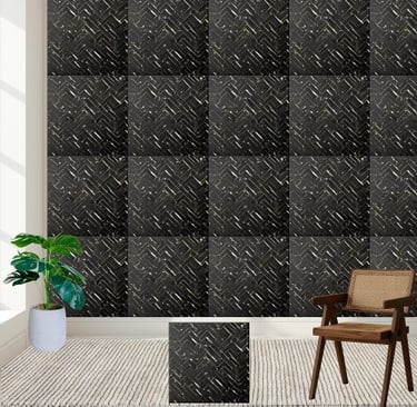 Luxury Dark Black Glitter Contemporary Glamorous Ceramic Tile
