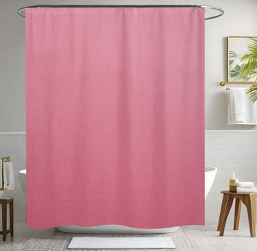 Pink Leather Shower Curtain