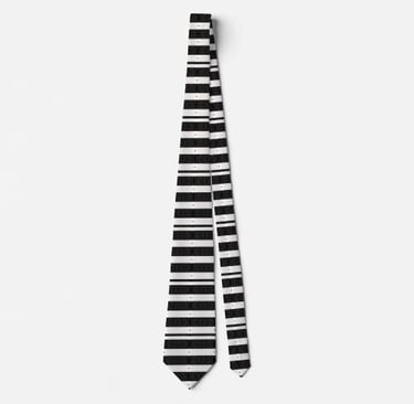 Chic Black and White Speckled Diamond Neck tie