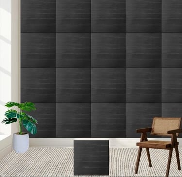 Modern Dark Black Wood Texture Look Ceramic Tile